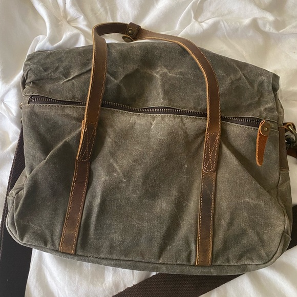 Handmade NYC custom canvas messenger bag - Picture 7 of 11